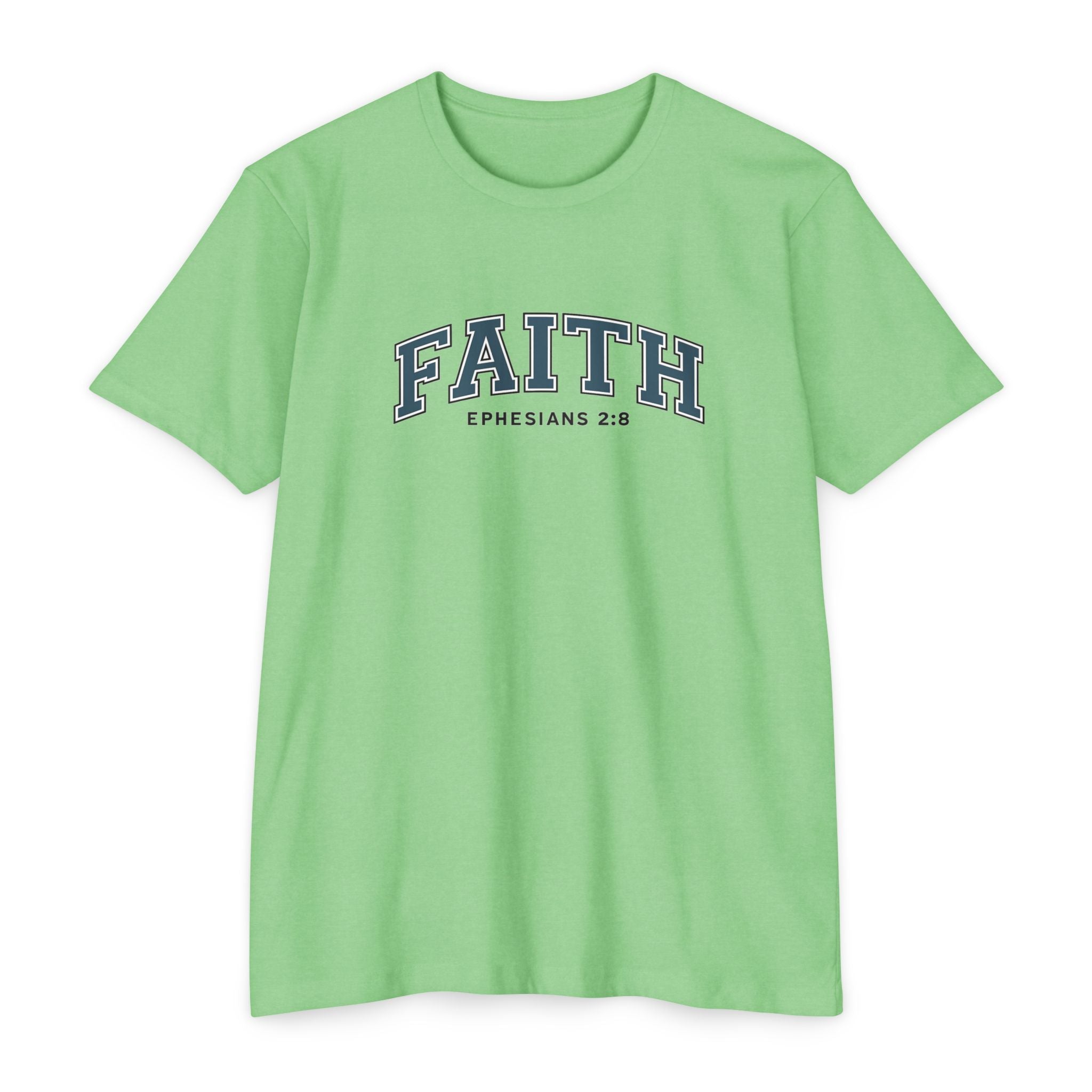 Womens Faith Graphic T-Shirt — Ephesians 2:8 Christian Tee