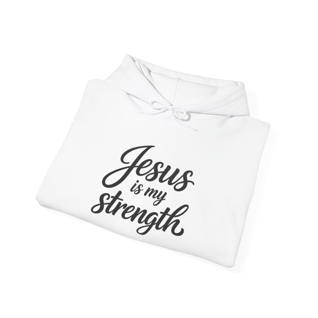 Womens "Jesus is My Strength" Heavy Blend™ Hooded Sweatshirt