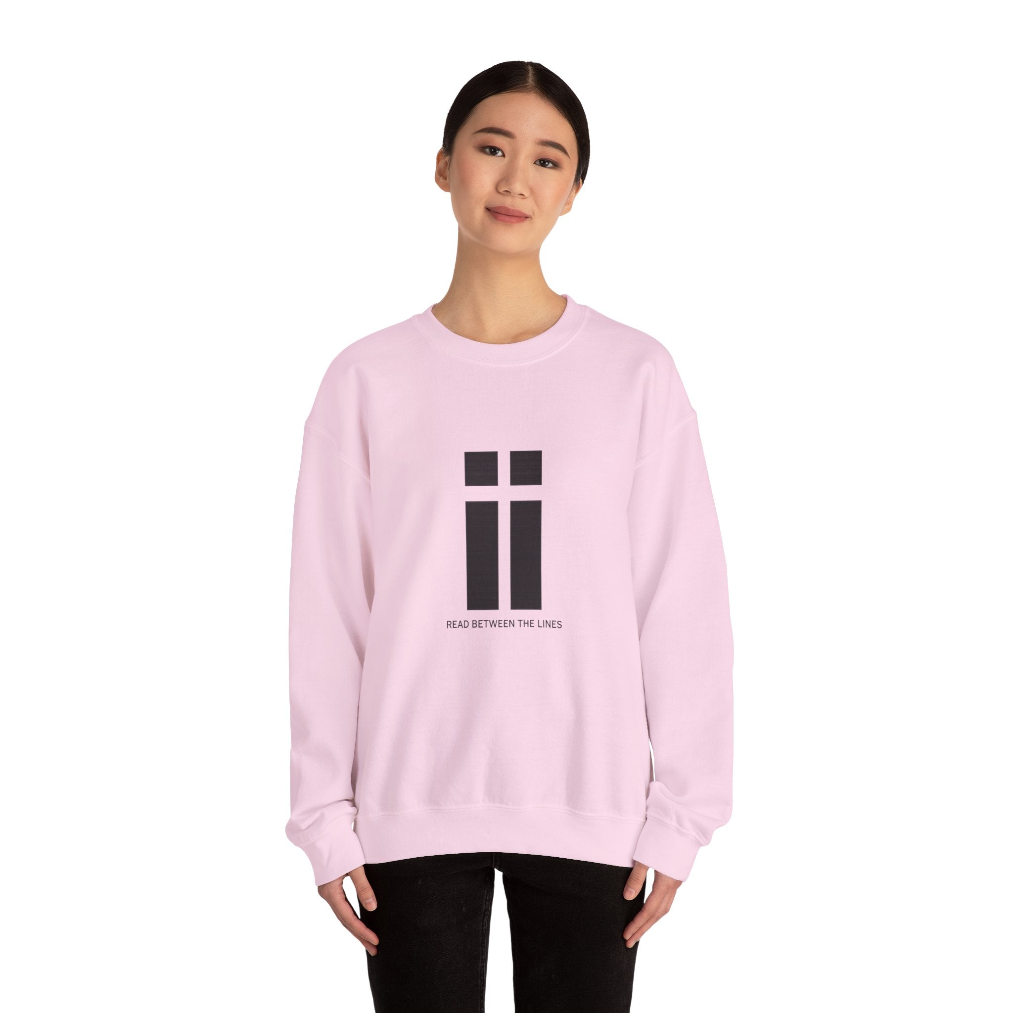 Womens Minimalist 'Read Between The Lines' Crewneck Sweatshirt