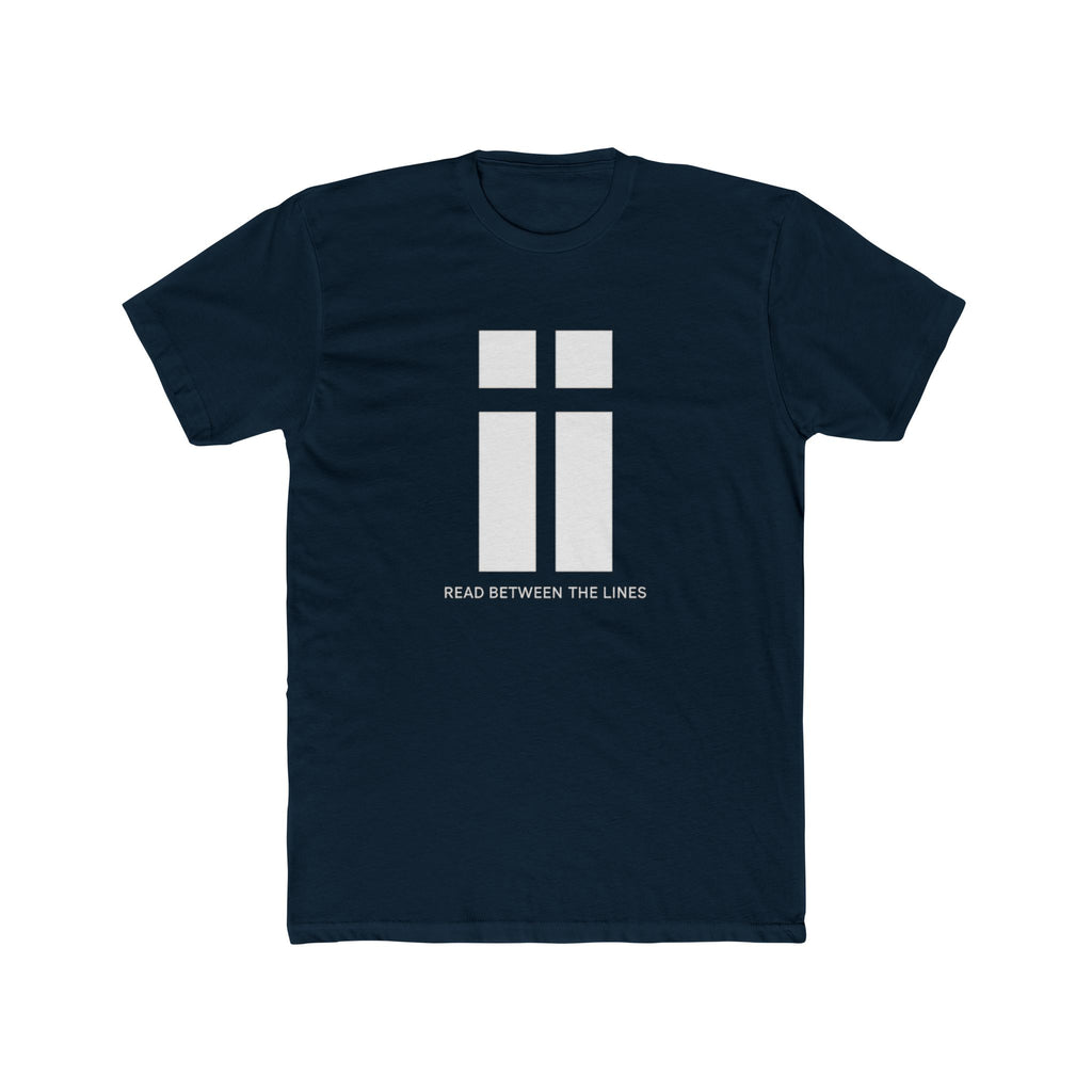 Read Between the Lines graphic Tee | Minimalist Cross Design