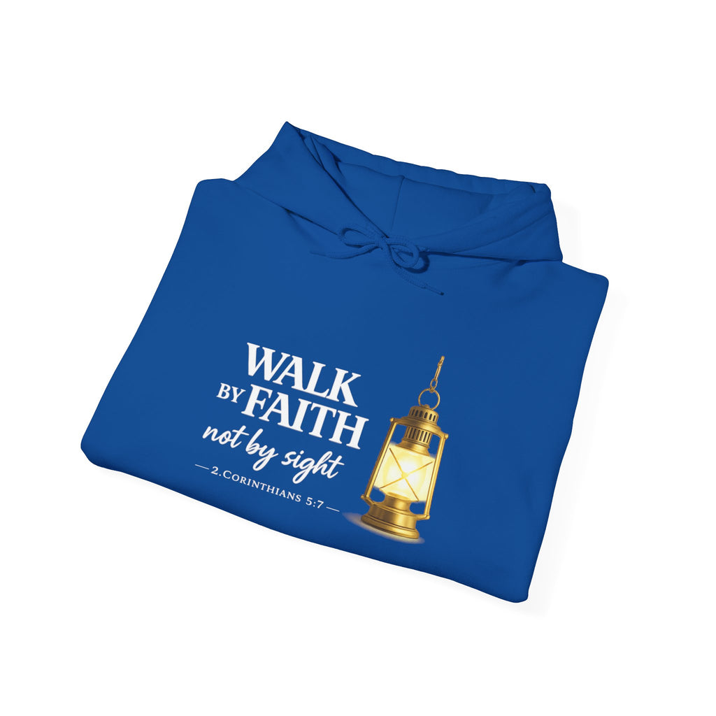 Womens Faith Lantern Hoodie  "Walk by Faith, not by sight" Christian Prayer Sweatshirt