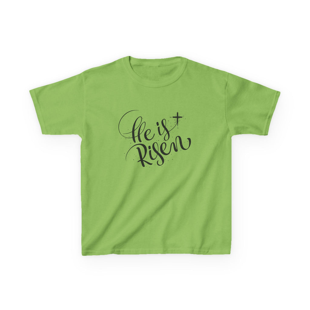 Boys  Kids T-Shirt  "He Is Risen" Easter Christian Tee