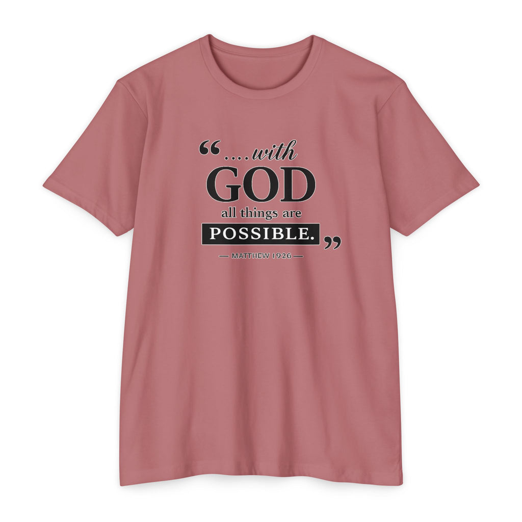 Womens With God All Things Are Possible T-Shirt