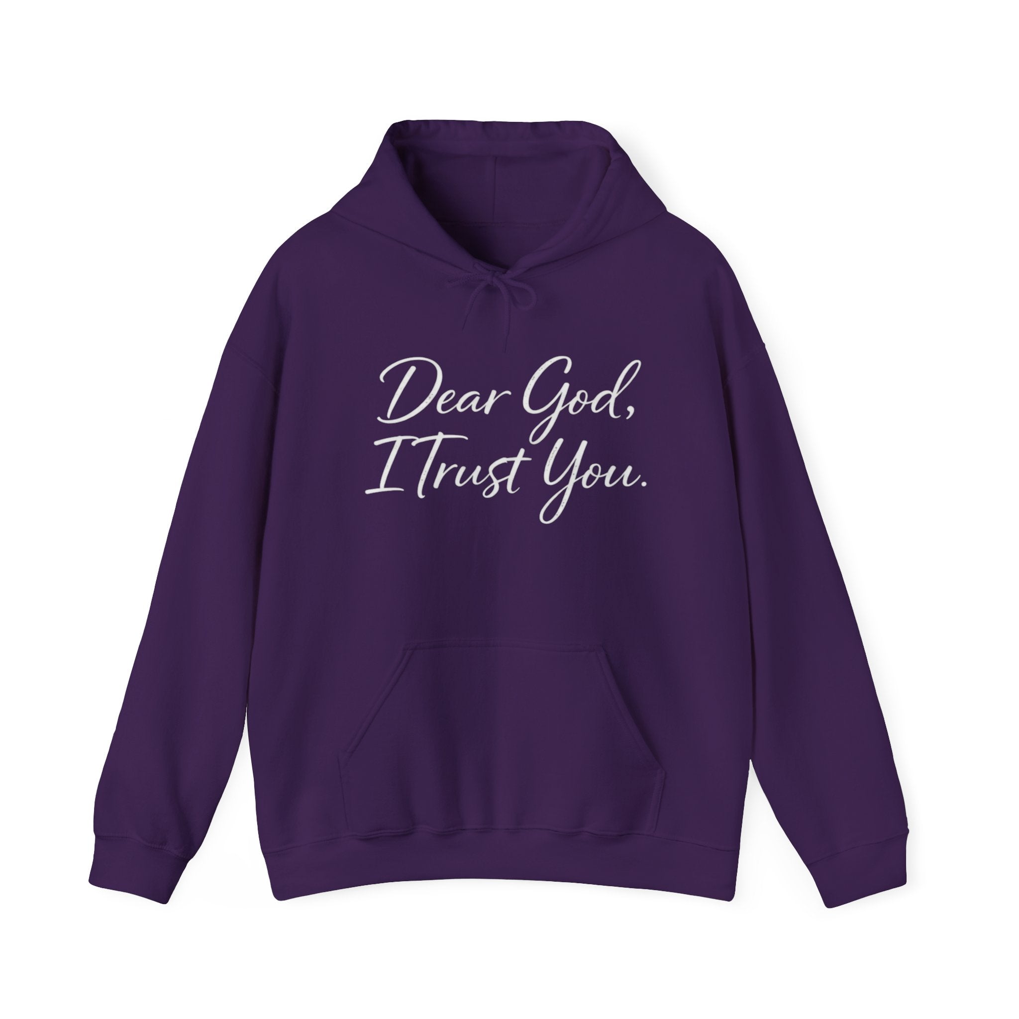 Mens Dear God I Trust You Hoodie — Faith Inspirational Pullover