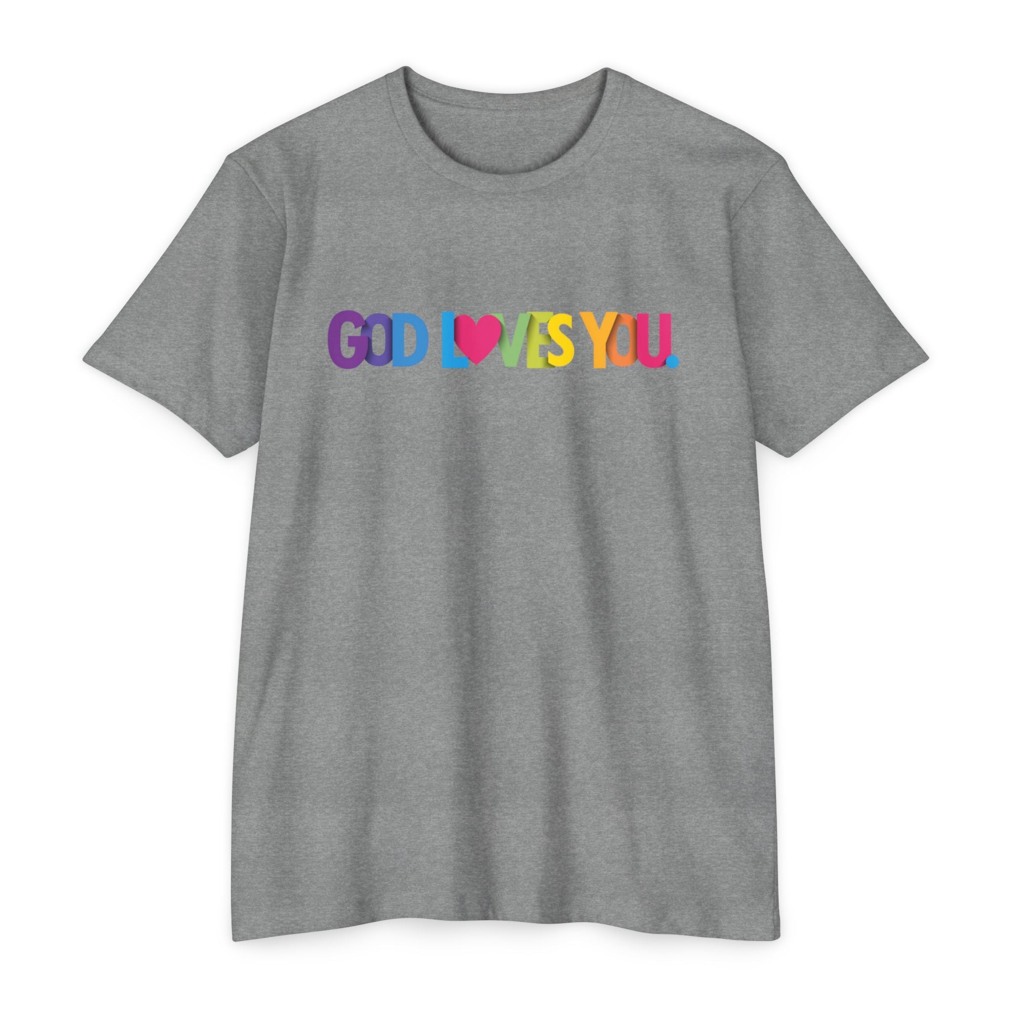 Womens God Loves You Rainbow T-Shirt