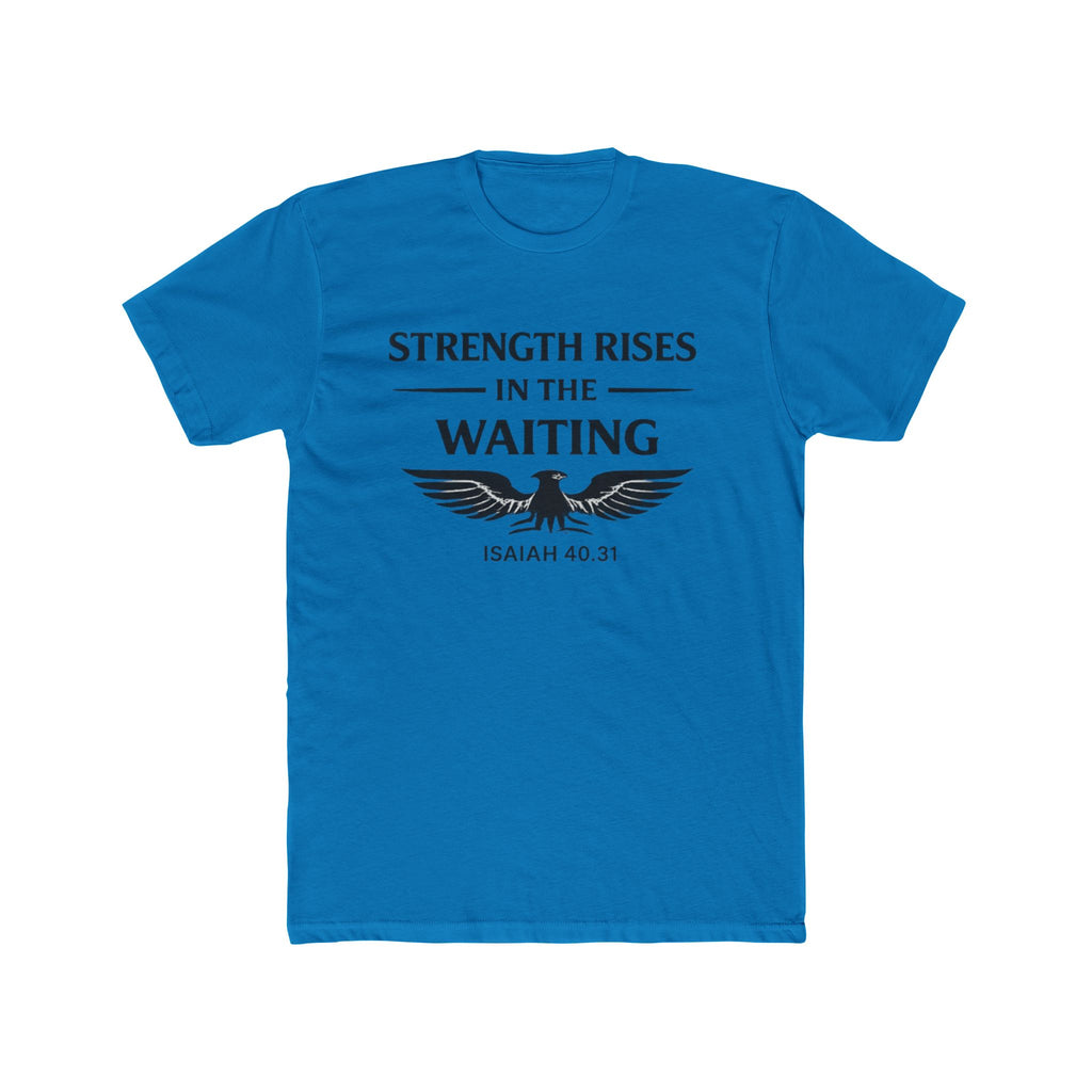 Strength Rises In The Waiting T-Shirt | Eagle Shield Graphic