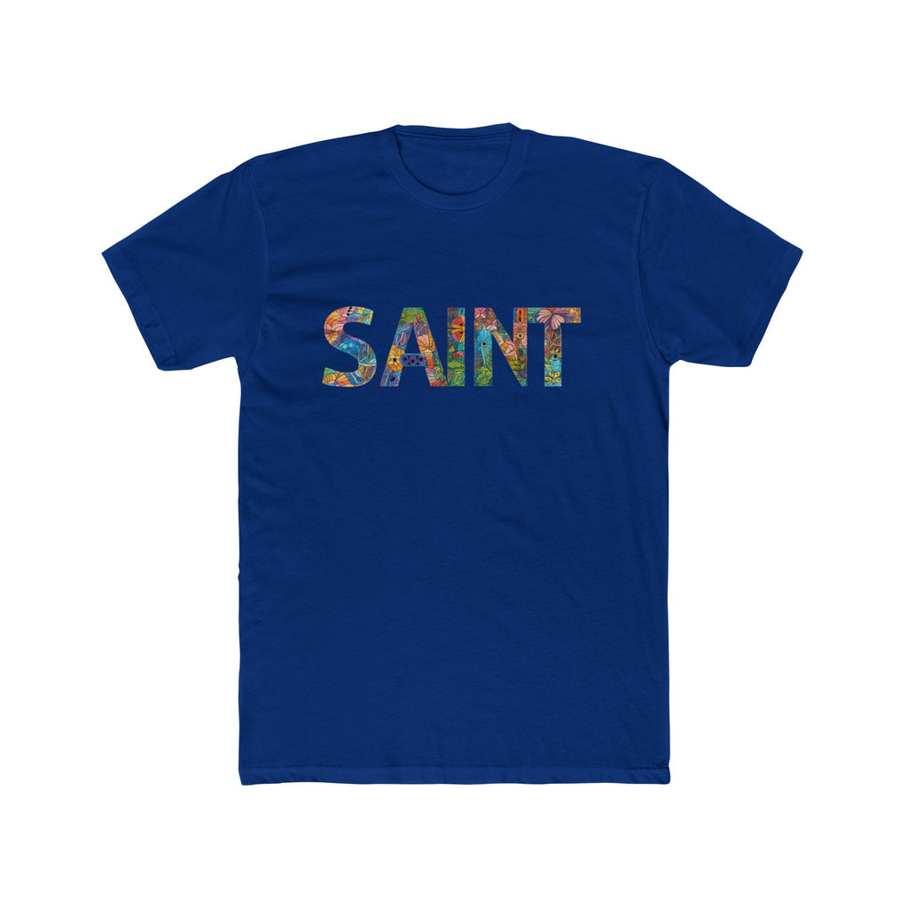 SAINT floral letters T-Shirt | Botanical Typography Tee
