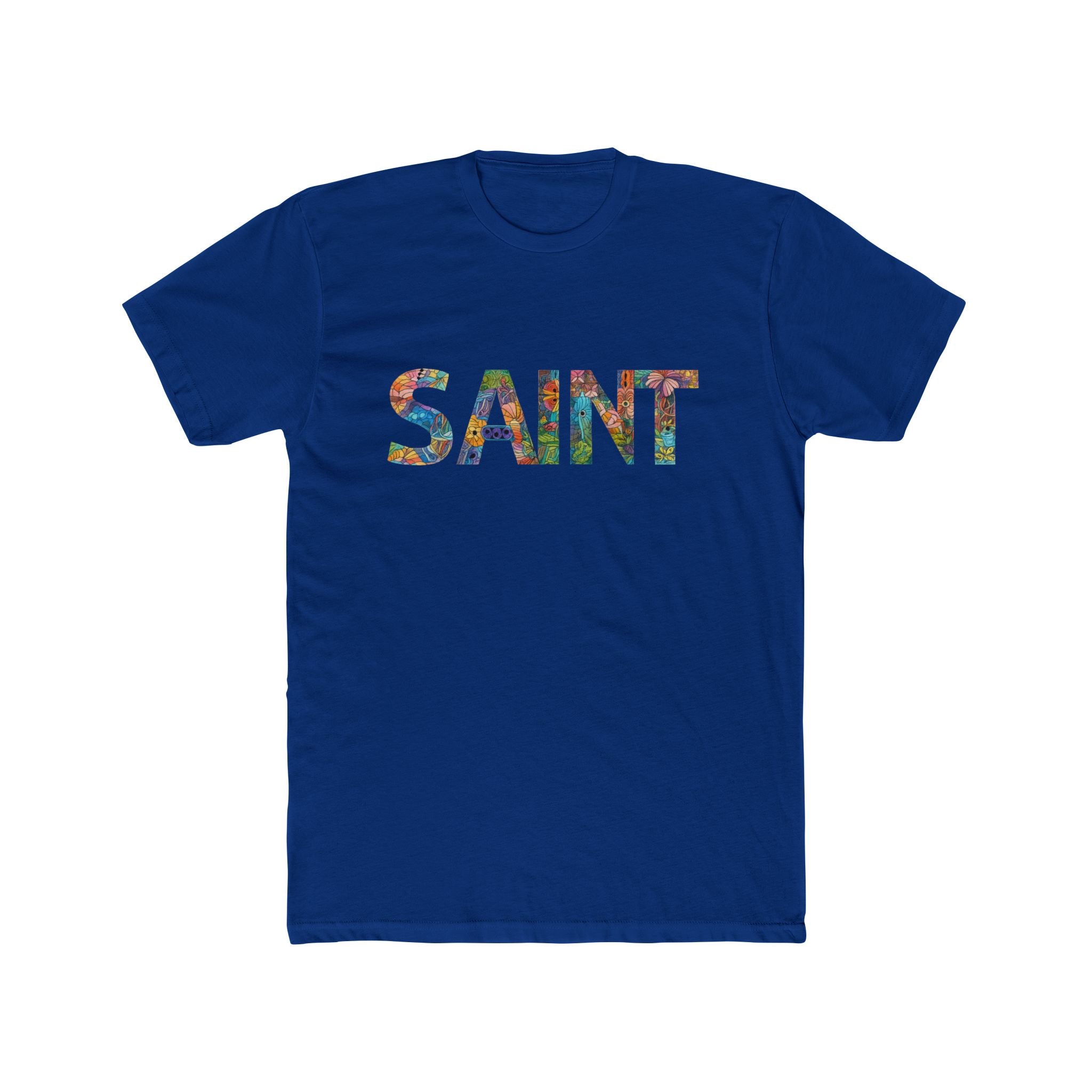 SAINT floral letters T-Shirt | Botanical Typography Tee