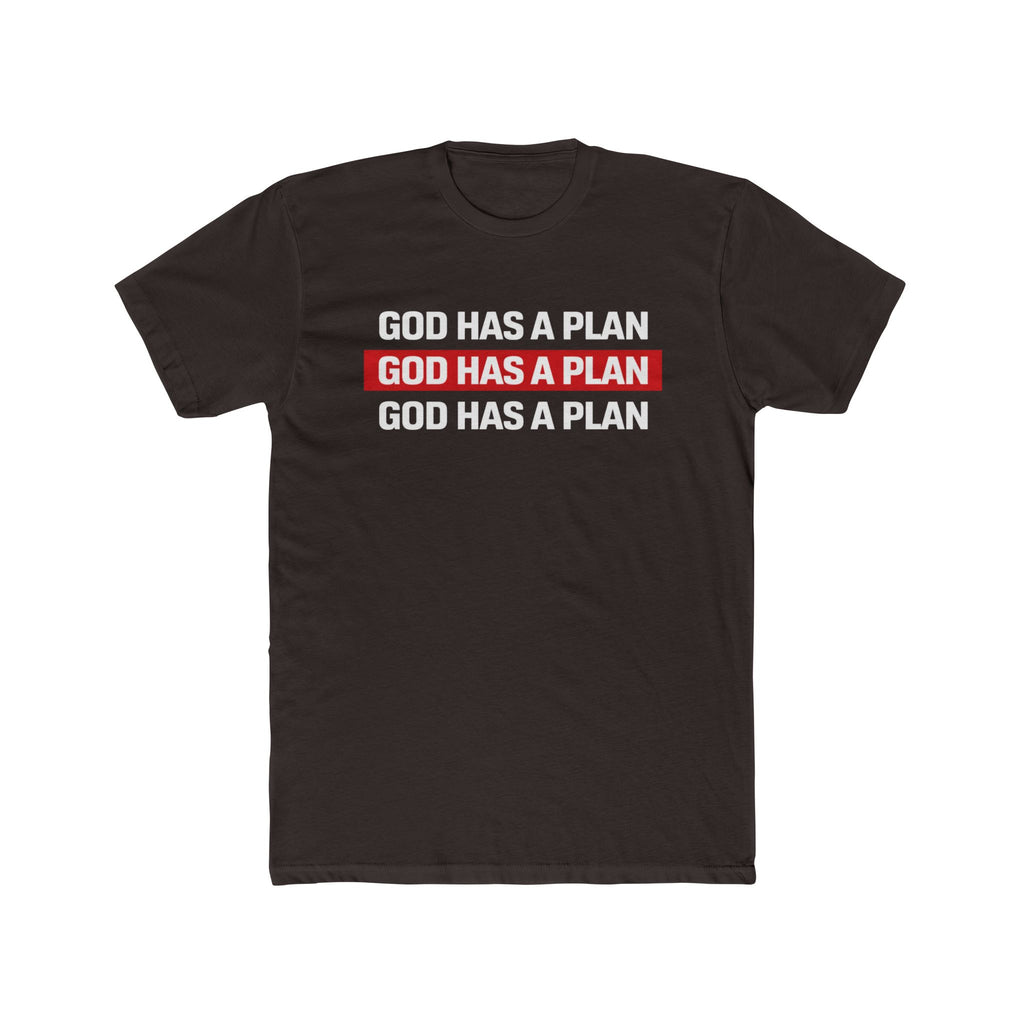 Mens God Has A Plan Tee - Inspirational Christian Message Shirt