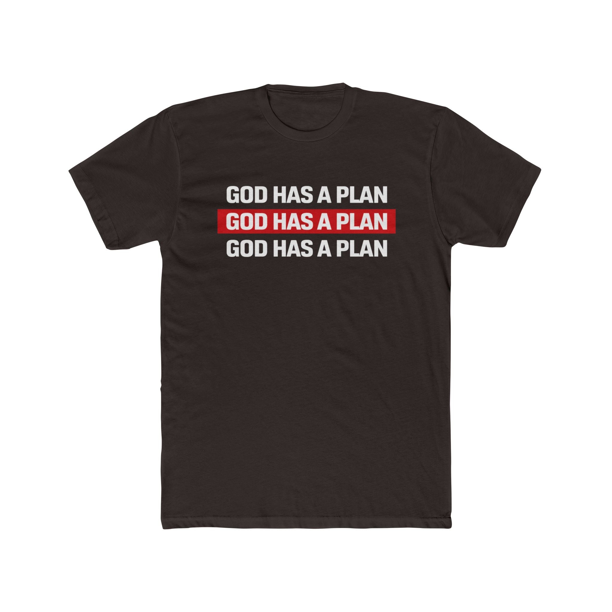 Mens God Has A Plan Tee - Inspirational Christian Message Shirt