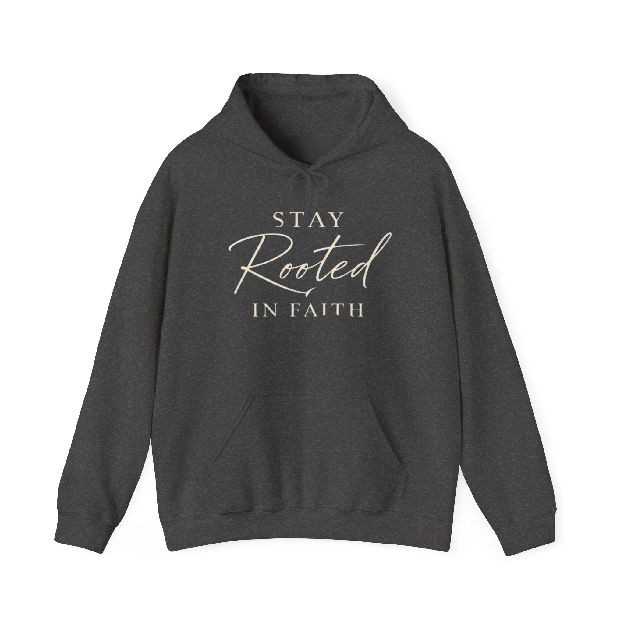 Mens Stay Rooted in Faith Hoodie — Spiritual Christian Prayer Pullover