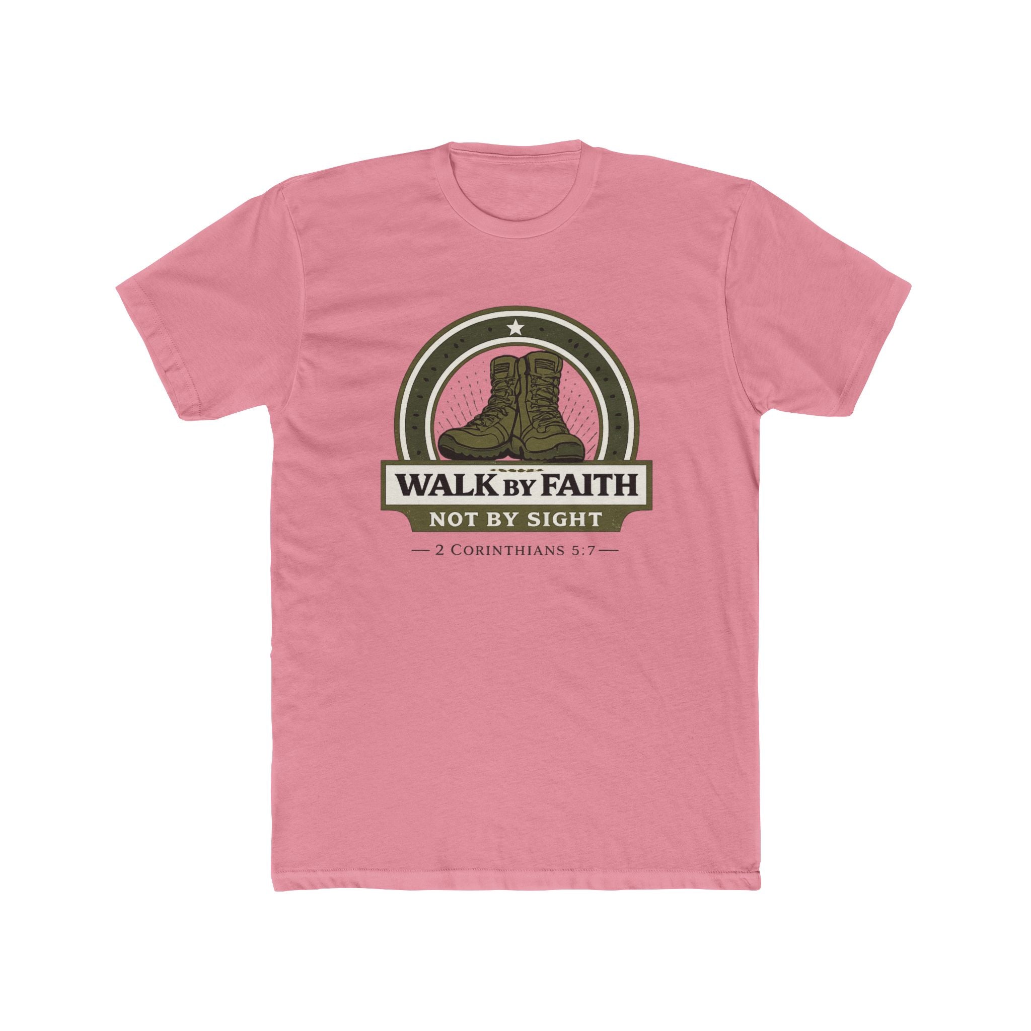 Walk By Faith boots graphic Tee | Christian scripture apparel, 2 Corinthians quote