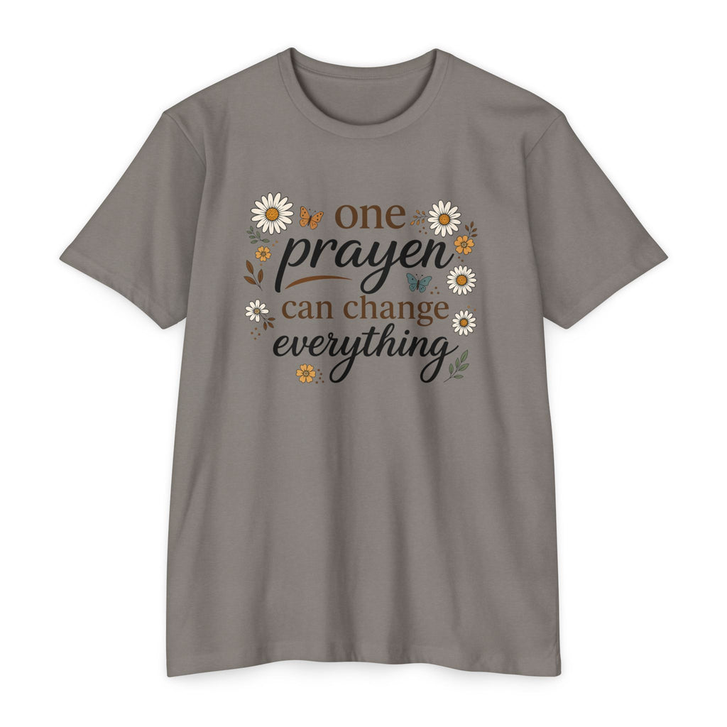 One Prayer Can Change Everything T-Shirt — Floral Faith Tee