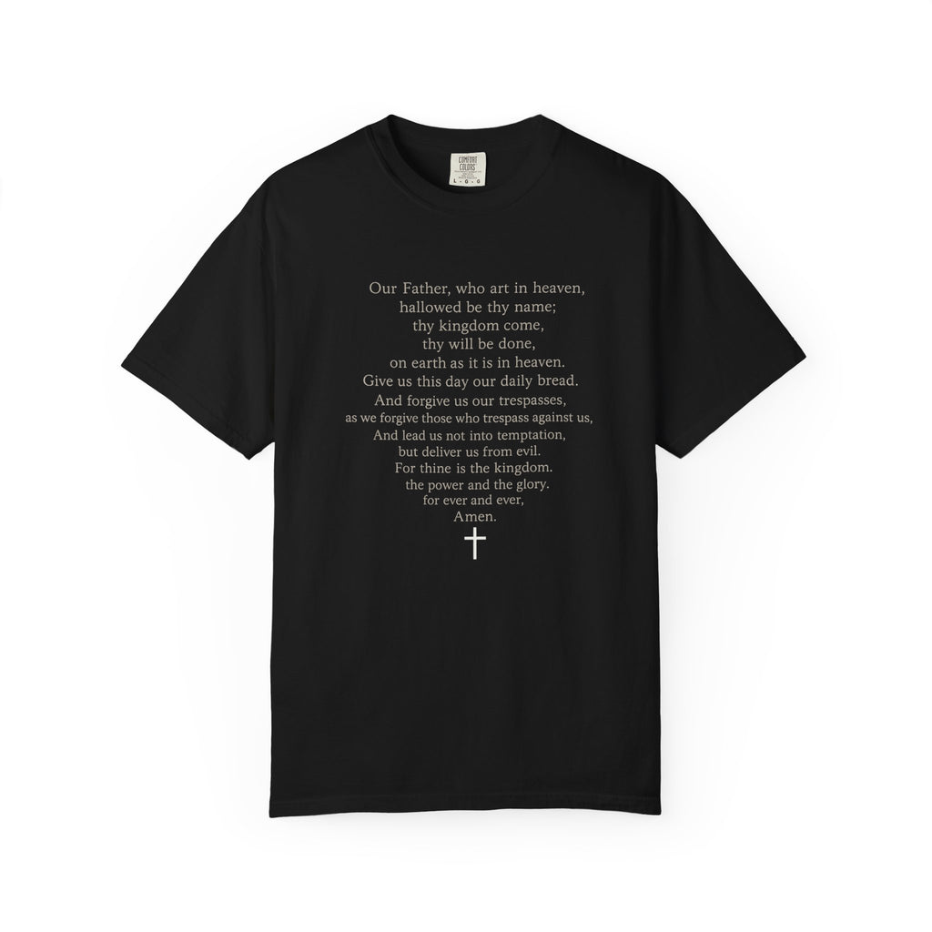Lord's Prayer text T-shirt | Christian scripture tee