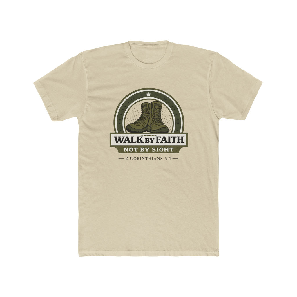 Walk By Faith boots graphic Tee | Christian scripture apparel, 2 Corinthians quote