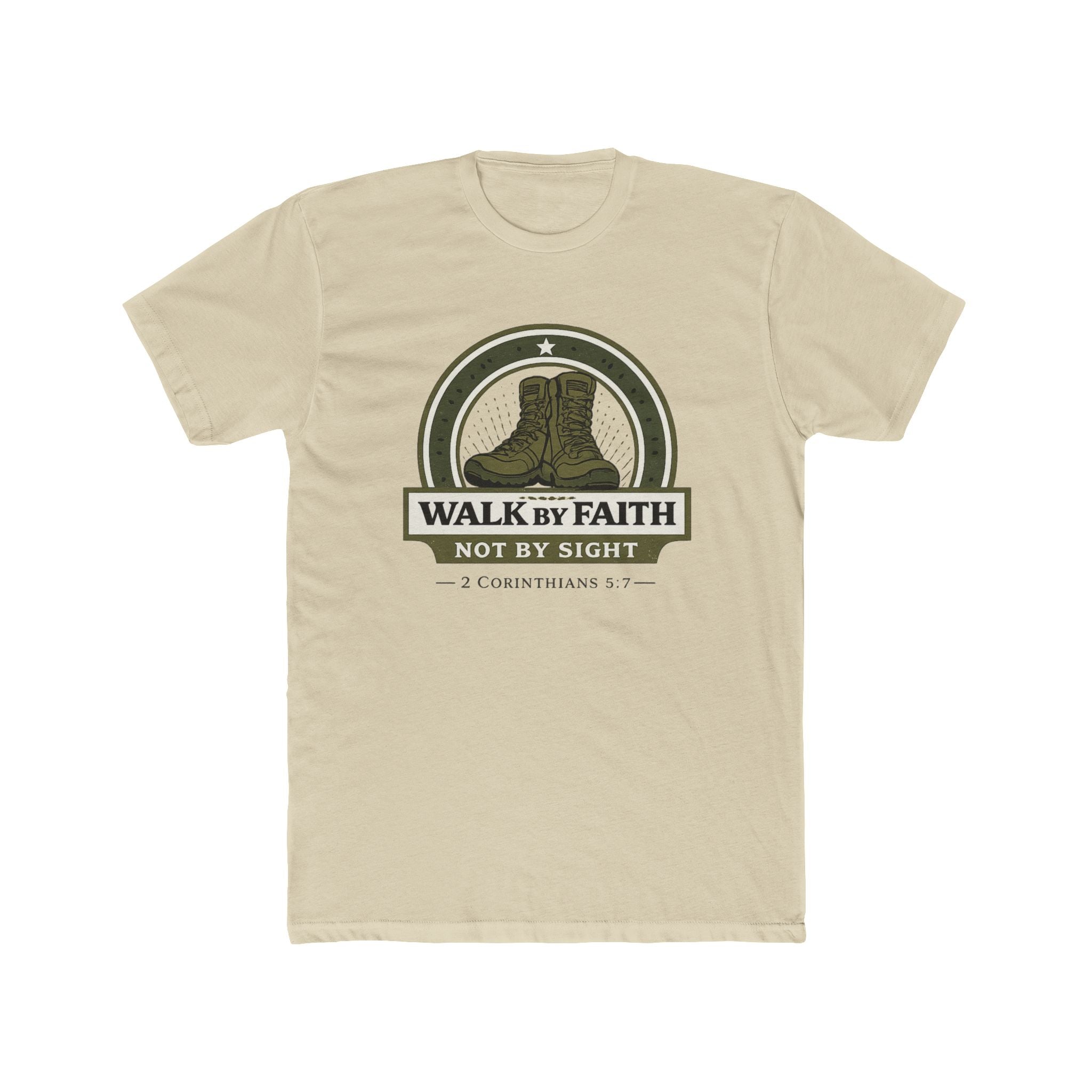 Walk By Faith boots graphic Tee | Christian scripture apparel, 2 Corinthians quote