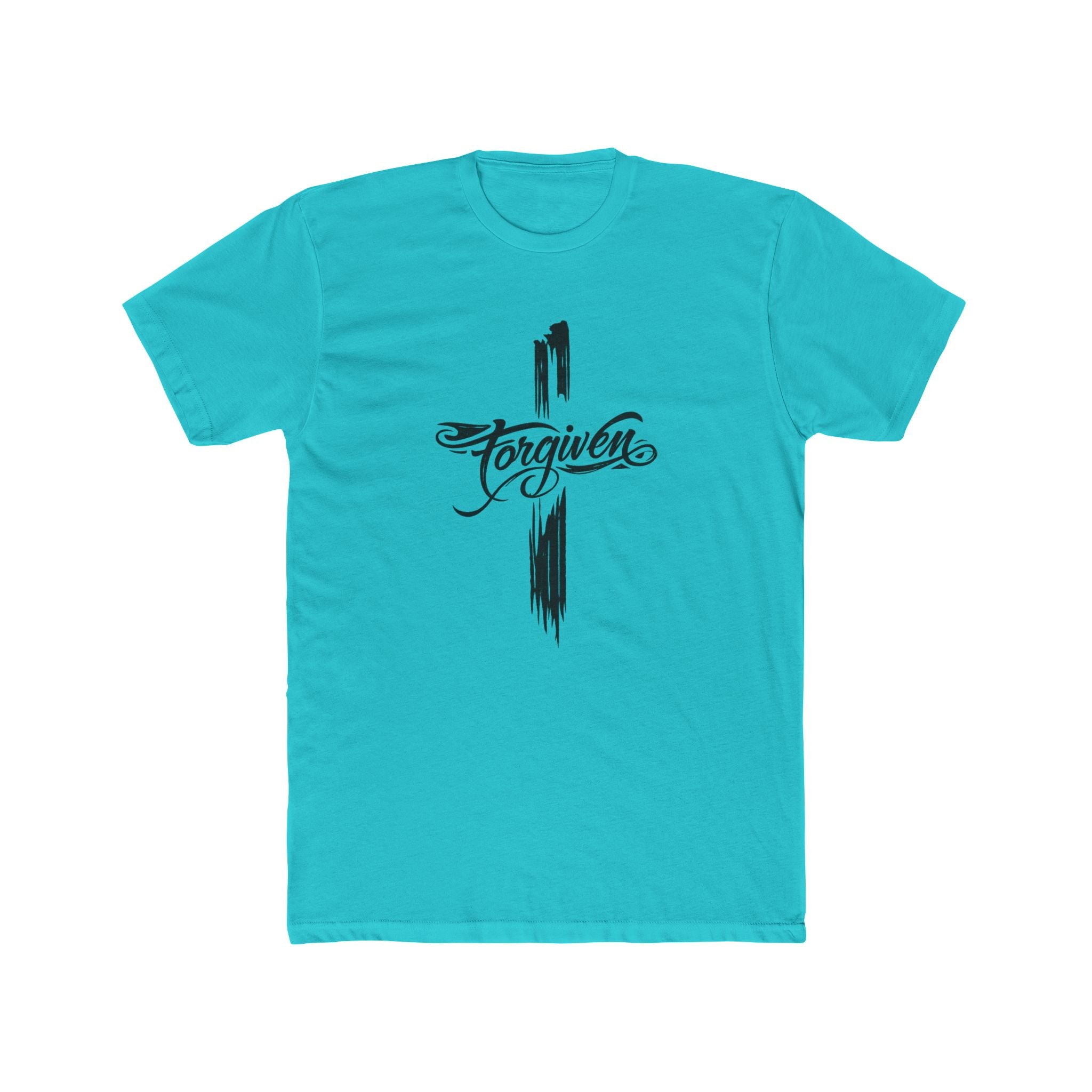 Forgiven Script Cross Tee | Faith Christian Religious Shirt