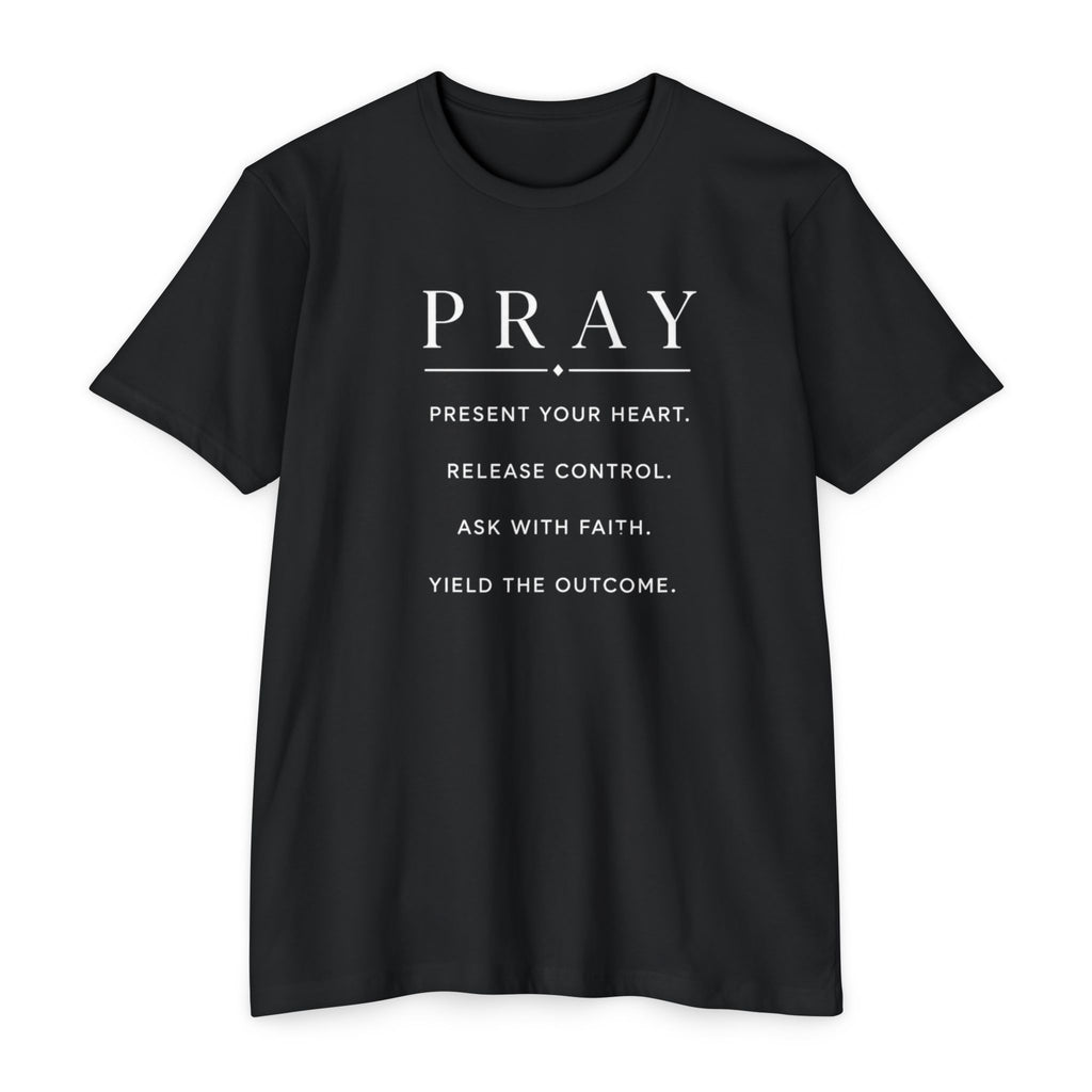 Womens "PRAY" inspirational text T-Shirt |