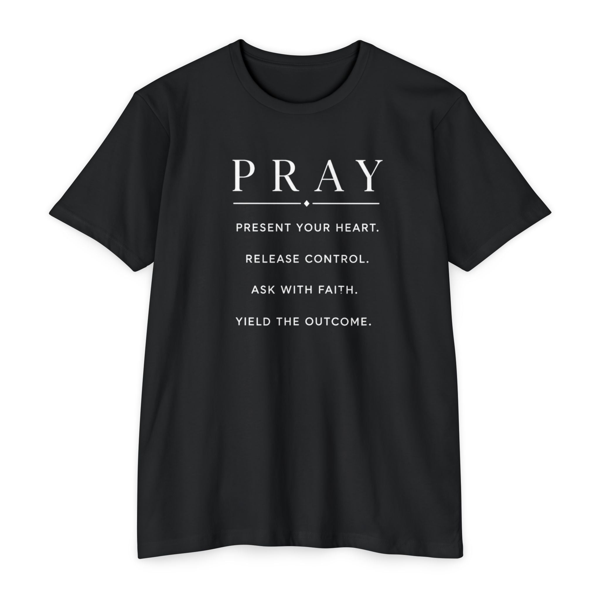 Womens "PRAY" inspirational text T-Shirt |