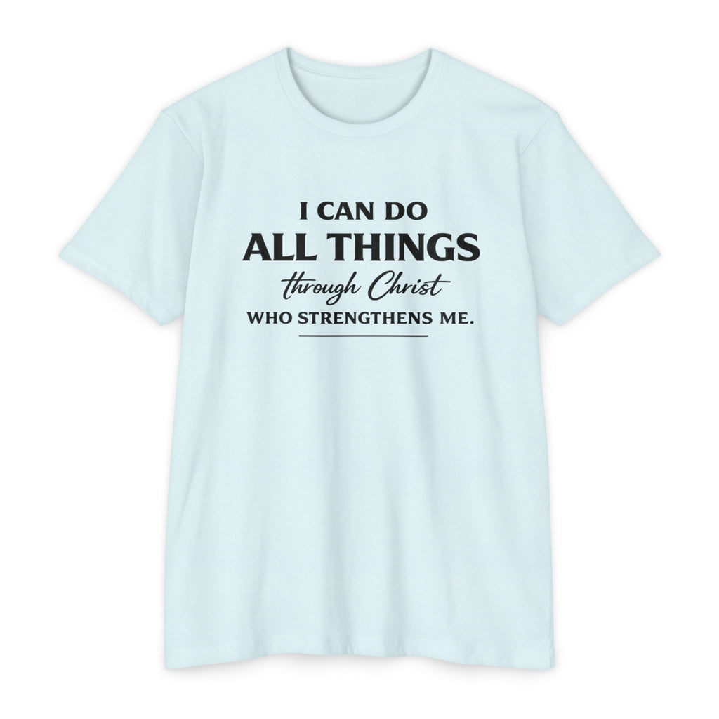 Womens "I Can Do All Things" Christian Scripture Tee