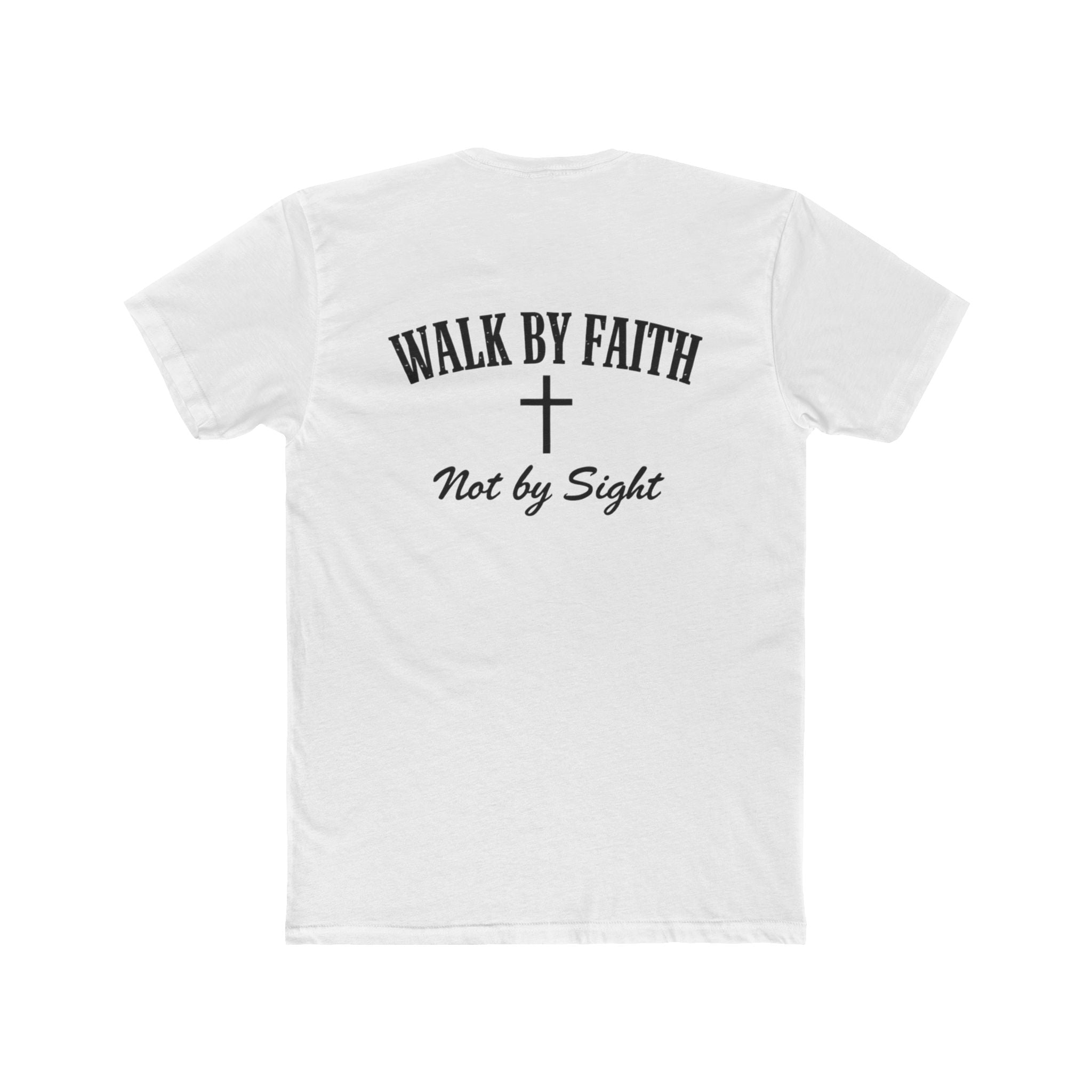 Walk By Faith Tee — 2 Corinthians 5:7 Christian T-Shirt, "Not by Sight" Inspirational Tee