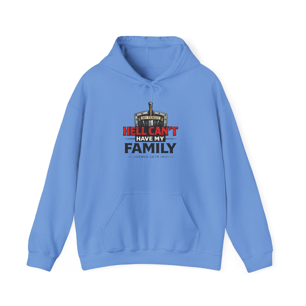 Hockey Dad Hoodie — "Hell Can't Have My Family" Protective Family Hockey Sweatshirt