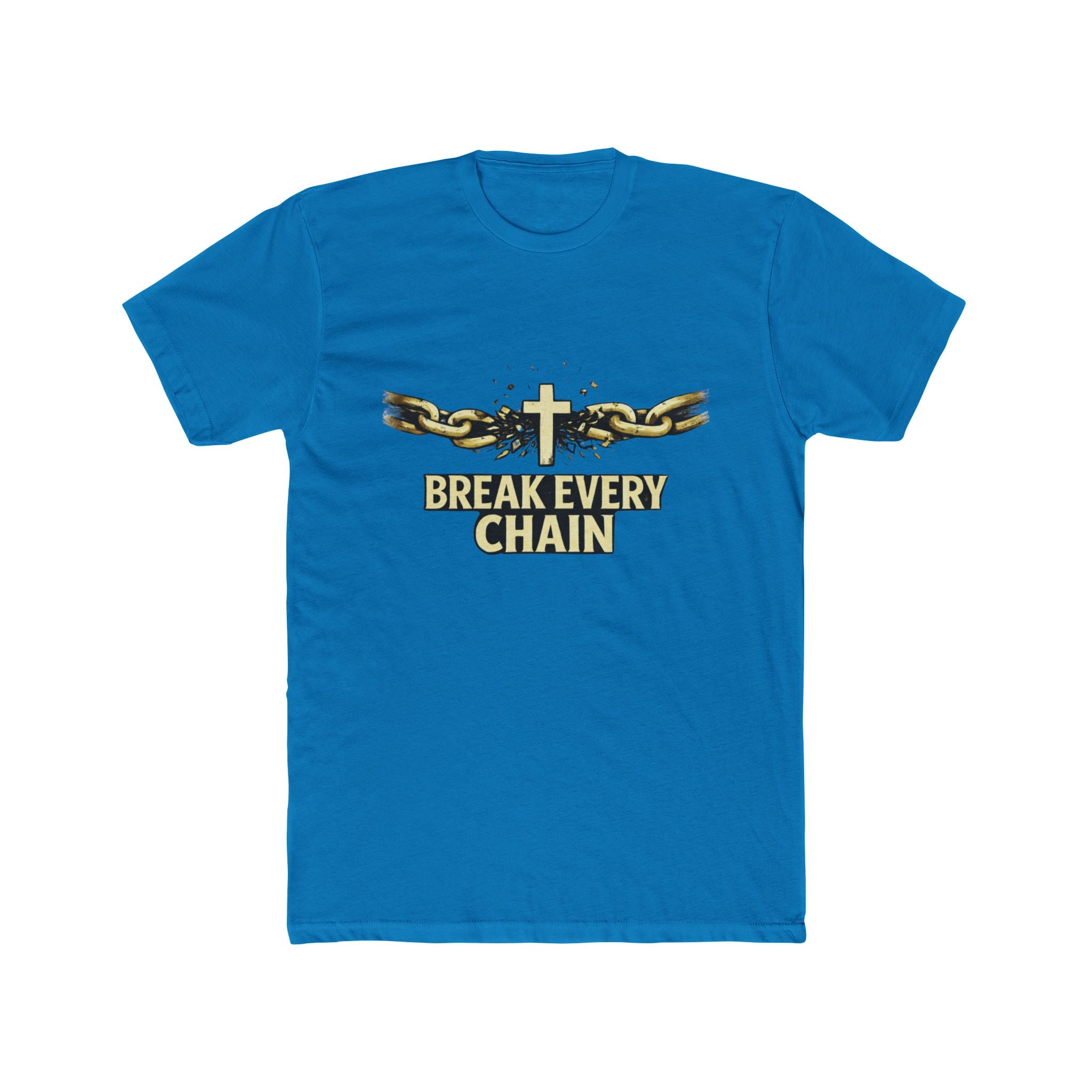 Break Every Chain T-Shirt | Cross with Broken Chains, Christian Faith Tee