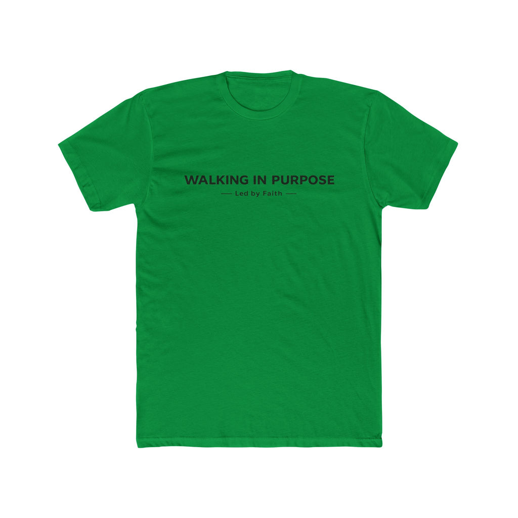 Walking in Purpose Led By Faith Cotton Tee Christian T-shirt Faith Inspired| Wearing your Faith