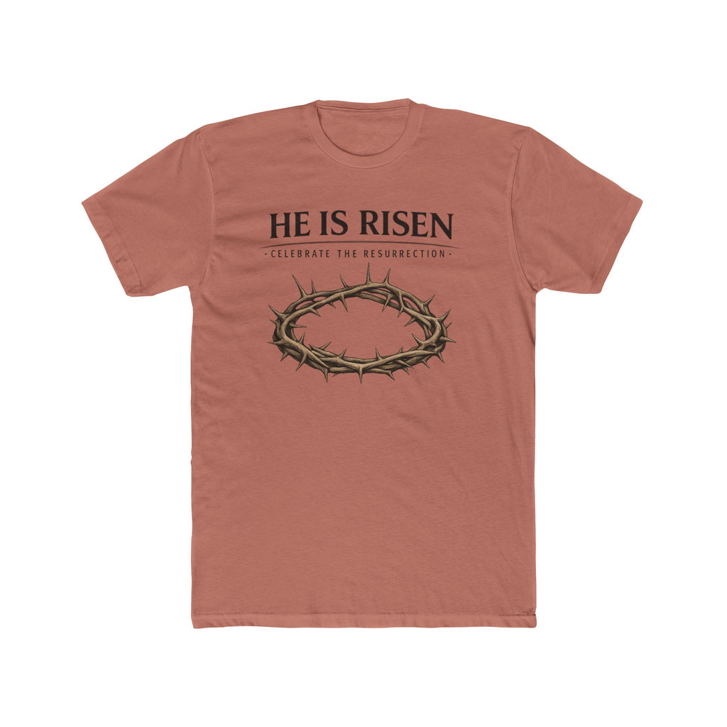 Mens " He is Risen " Christian T-Shirt | Next Level Brand