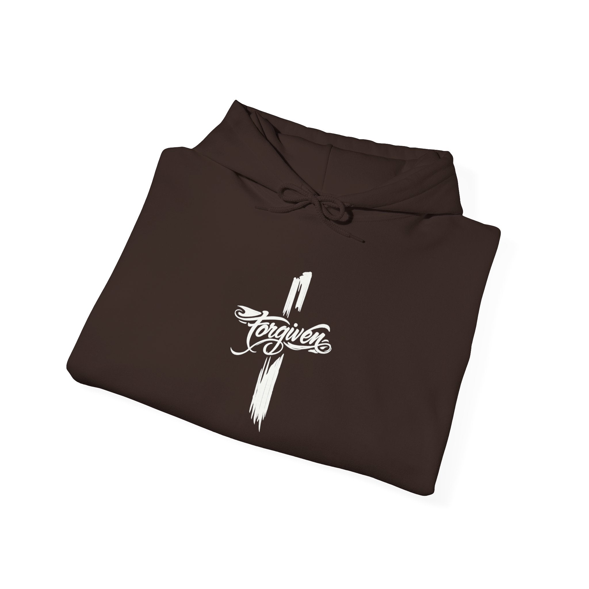 Mens Forgiven Cross Hoodie – Christian Faith Pullover
