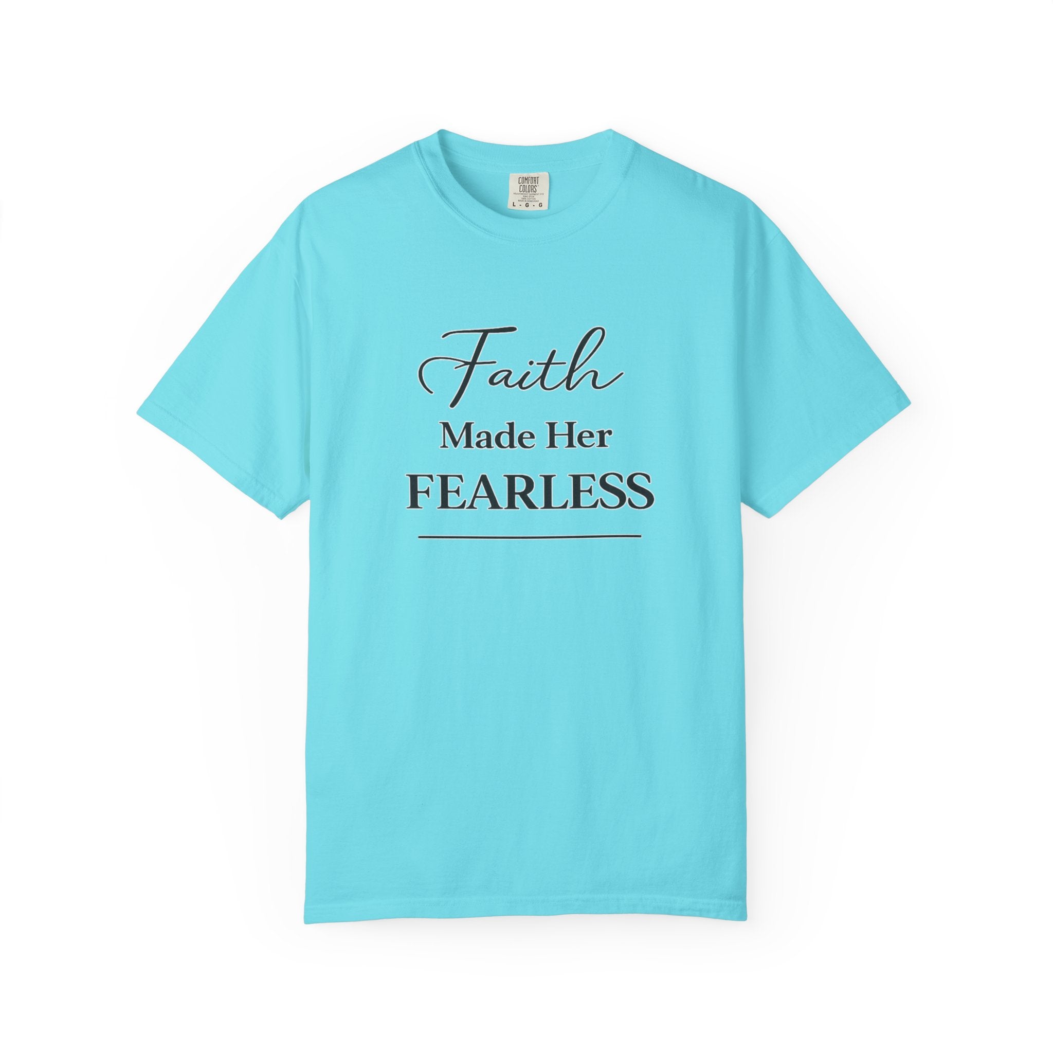 Faith Made Her Fearless T-Shirt — Inspirational Christian Tee for Women