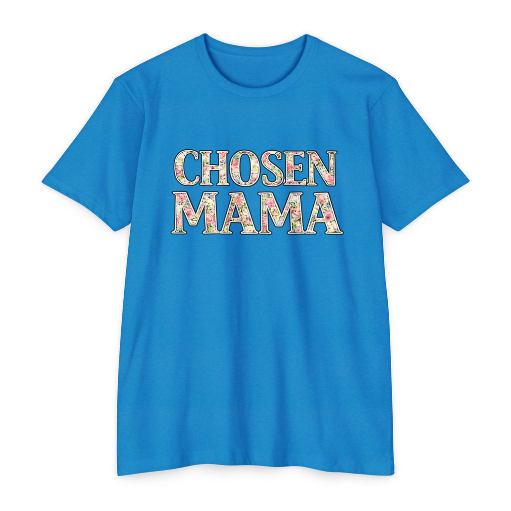 Womens Chosen Mama T-Shirt — Floral Graphic Mom Tee