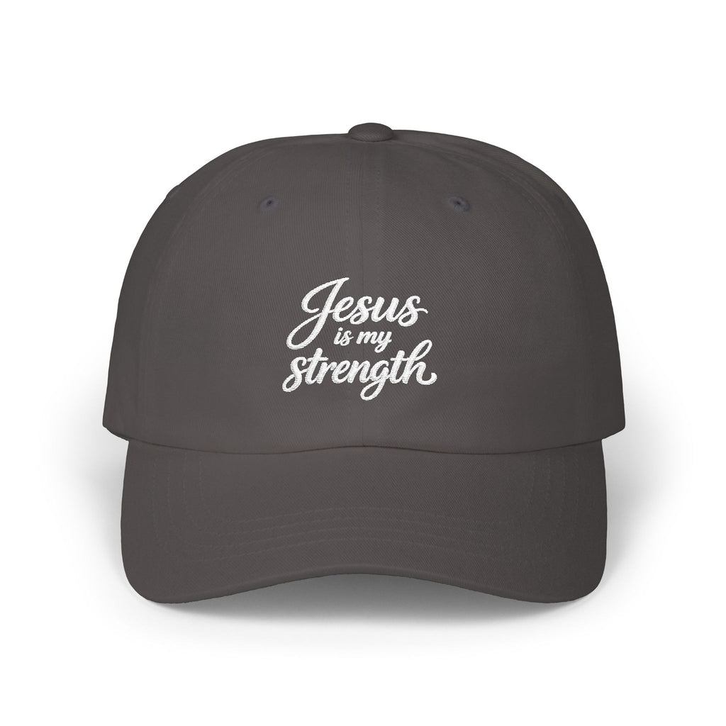 Dad Cap - "Jesus Is My Strength" Embroidered Christian Baseball Hat