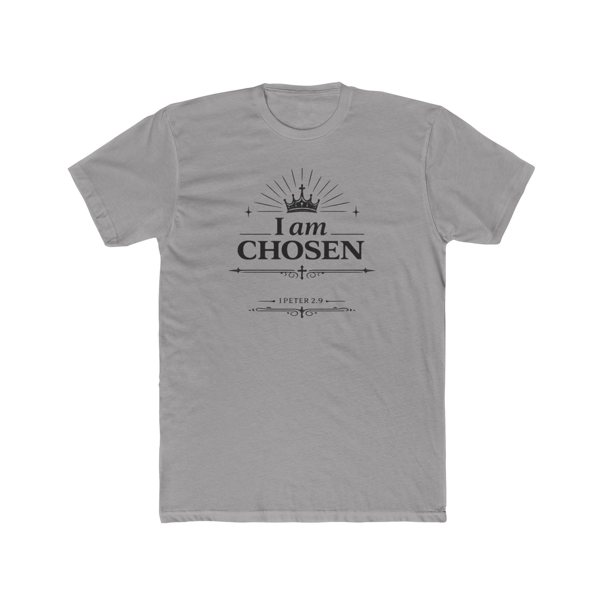 I Am Chosen T-Shirt | Crown Typography, Inspirational Scripture Tee