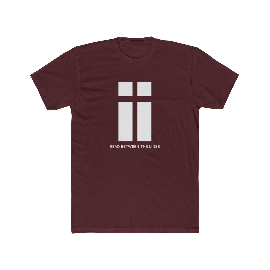 Read Between the Lines graphic Tee | Minimalist Cross Design