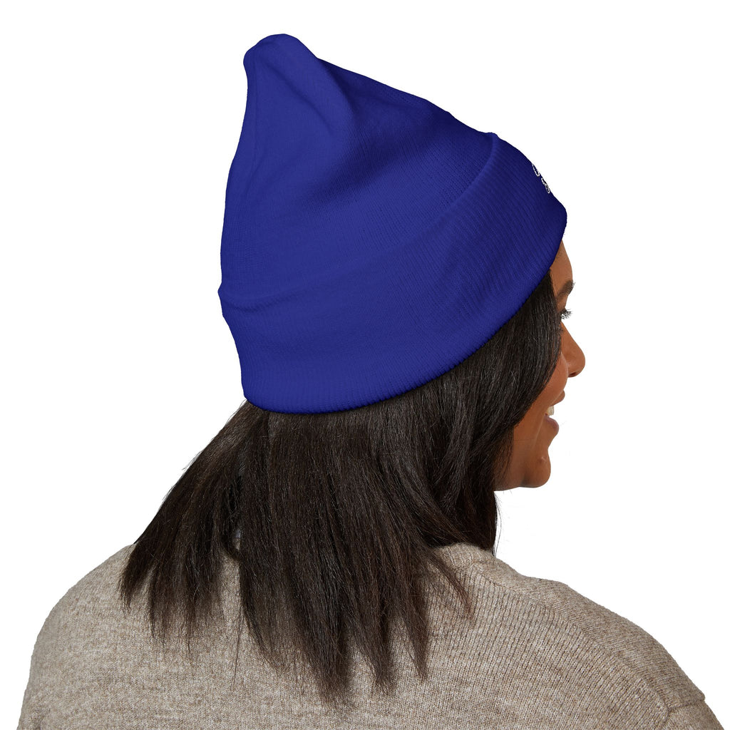 Embroidered Classic Cuffed Beanie — Minimal Script Logo