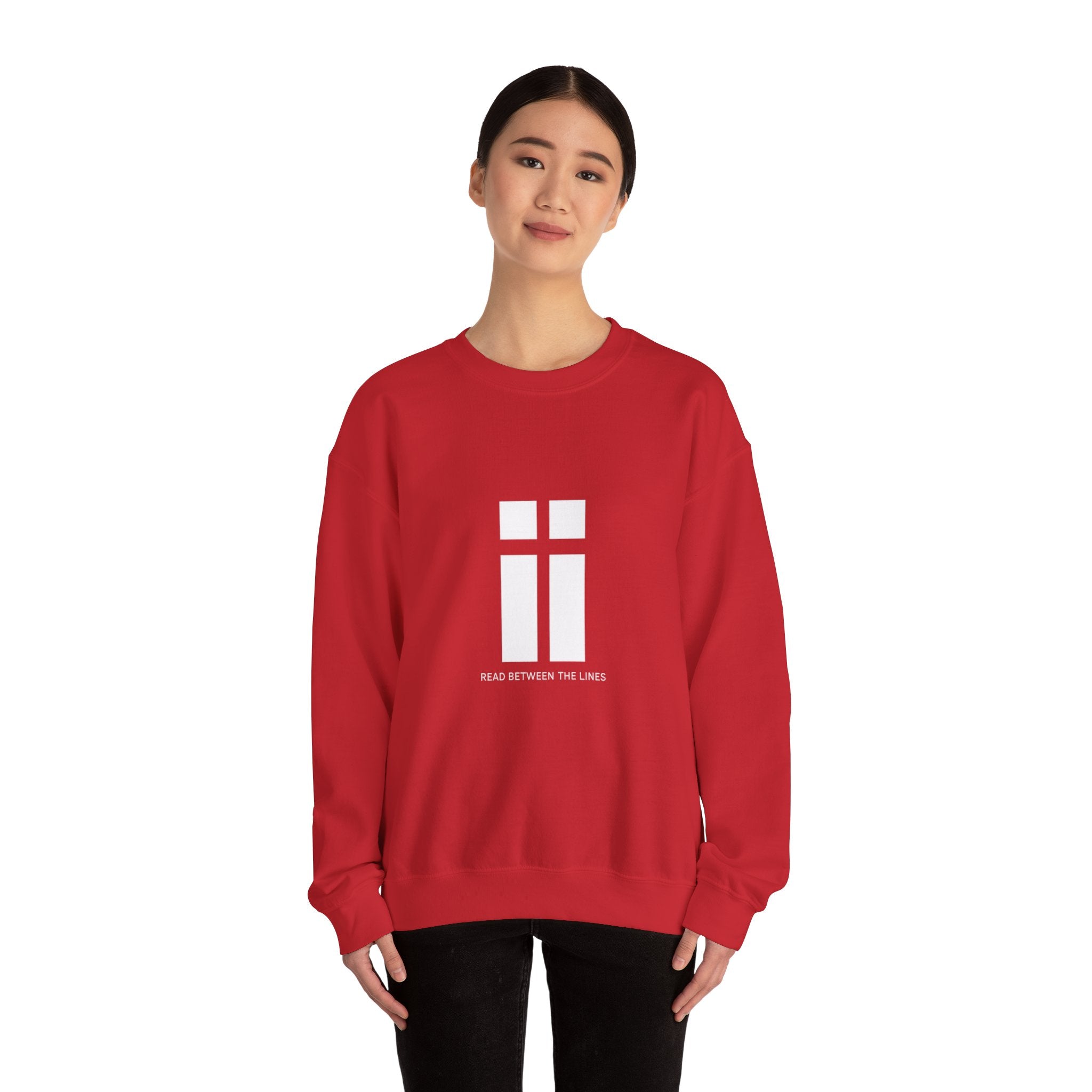 Womens Minimalist 'Read Between The Lines' Crewneck Sweatshirt
