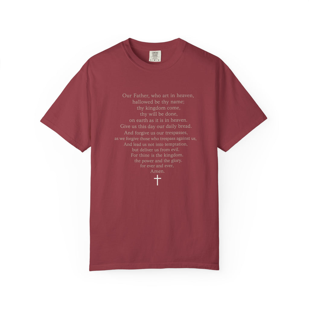 Lord's Prayer text T-shirt | Christian scripture tee