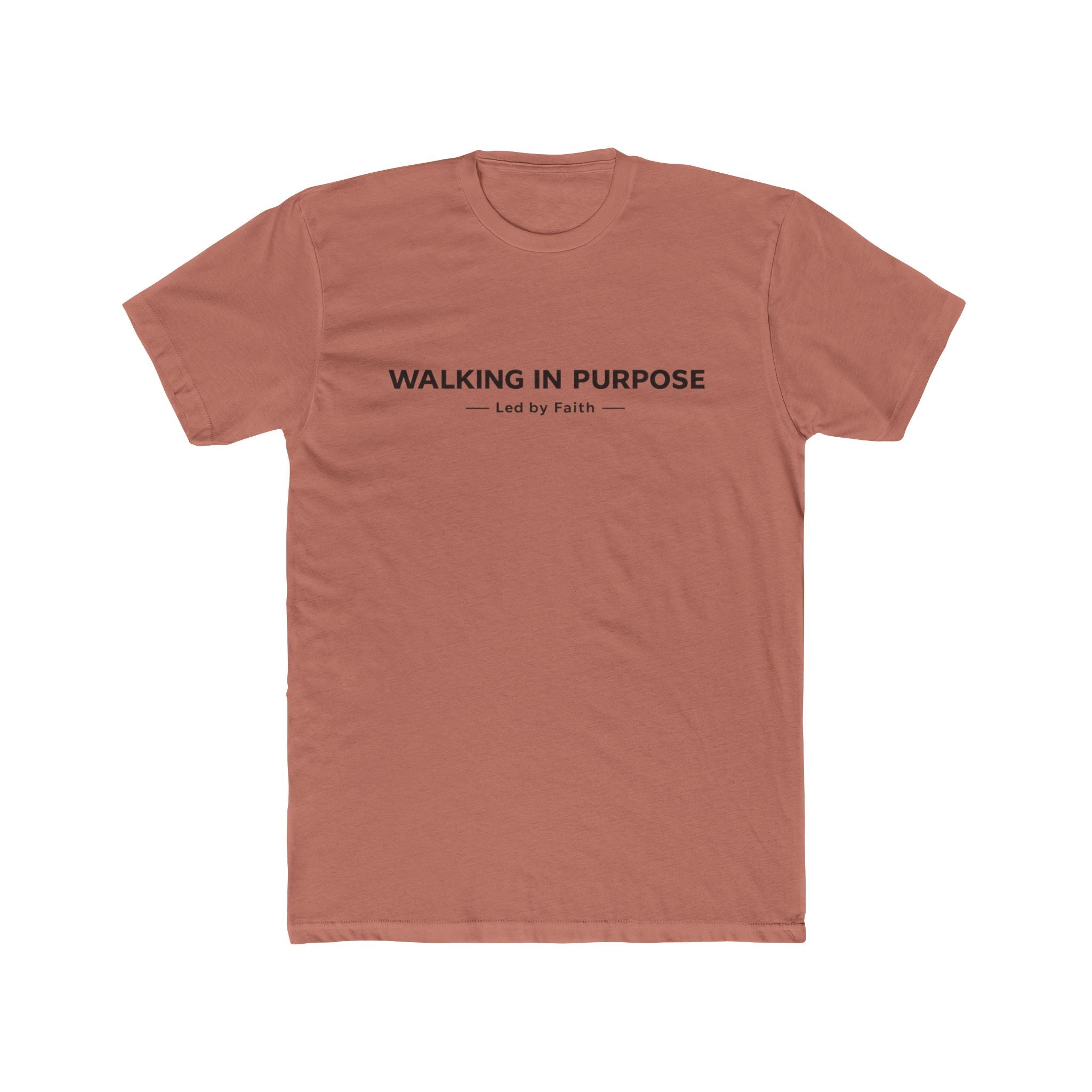Walking in Purpose Led By Faith Cotton Tee Christian T-shirt Faith Inspired| Wearing your Faith