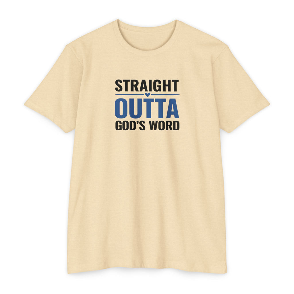 Womens Straight Outta God's Word T-shirt | Christian Faith Scripture Tee