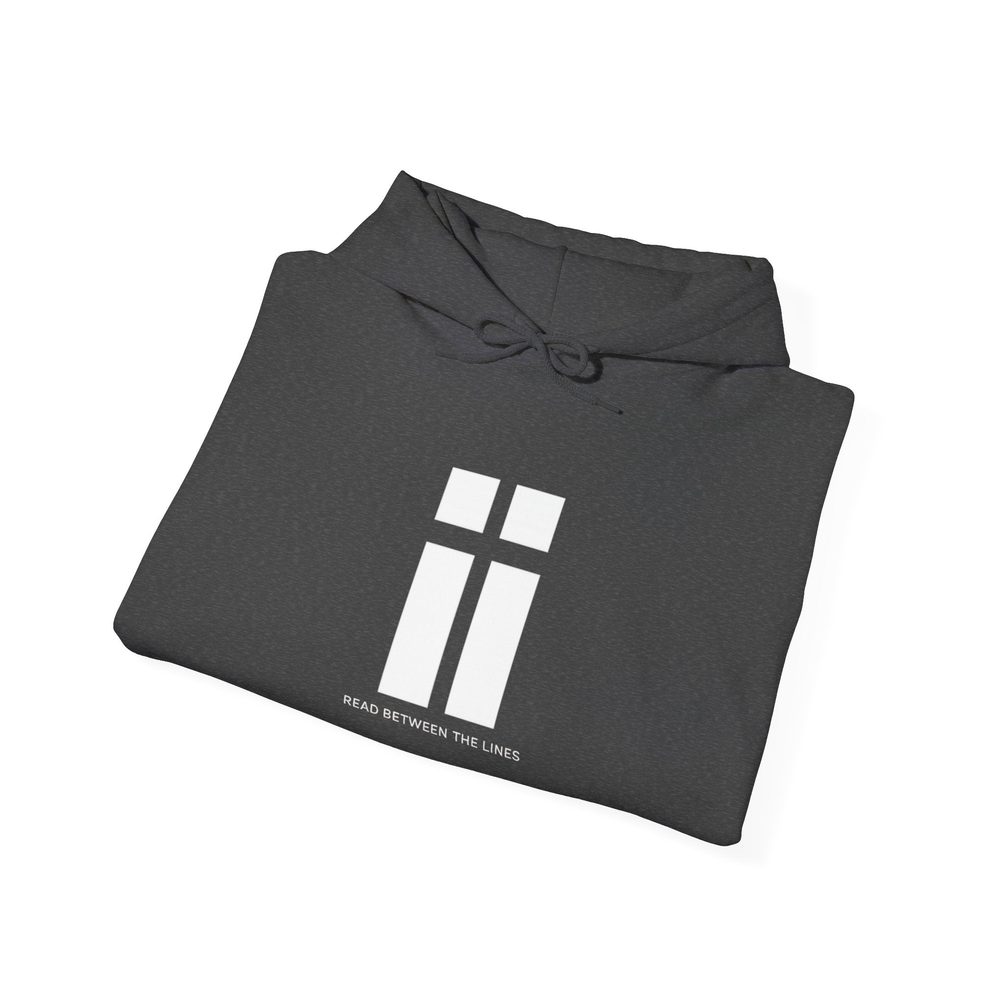 Womens Minimalist 'ii' Logo Hoodie Subtle Monochrome Graphic Pullover