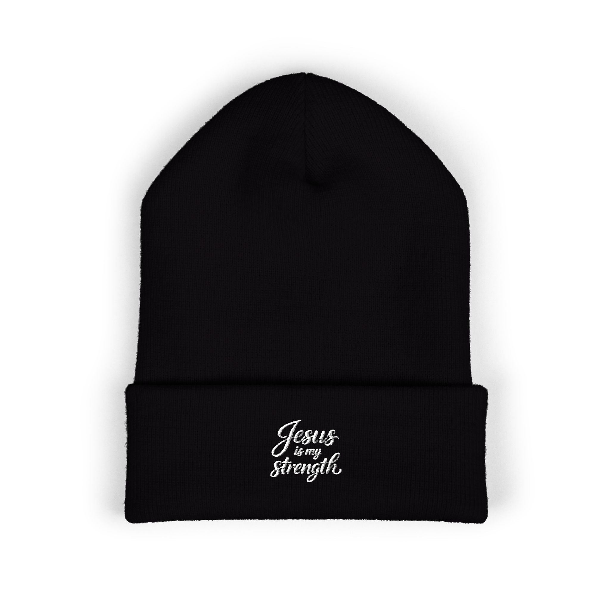 Embroidered Classic Cuffed Beanie — Minimal Script Logo