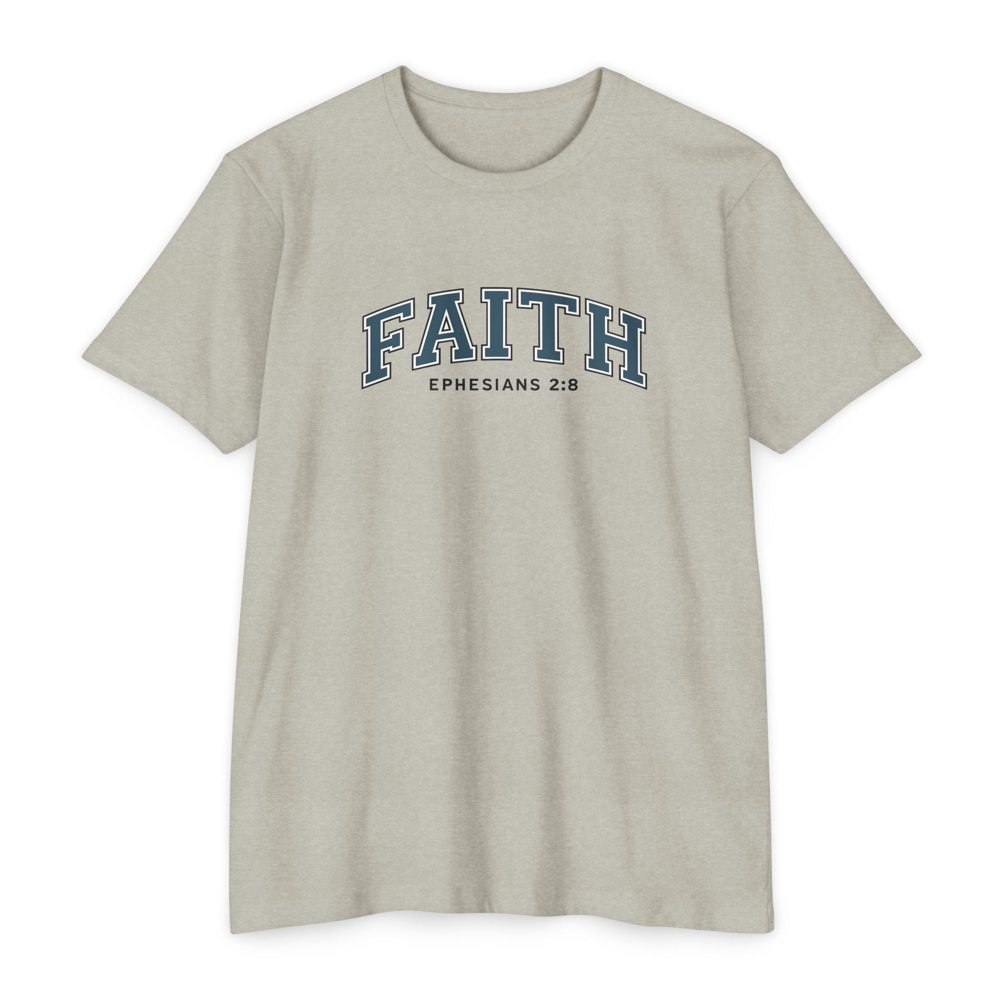 Womens Faith Graphic T-Shirt — Ephesians 2:8 Christian Tee