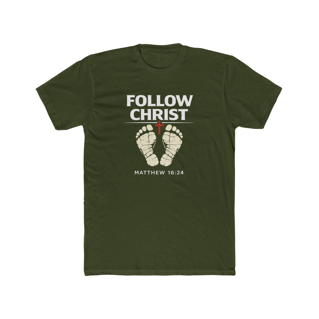 Follow Christ T‑Shirt — Matthew 16:24 Christian Faith Tee