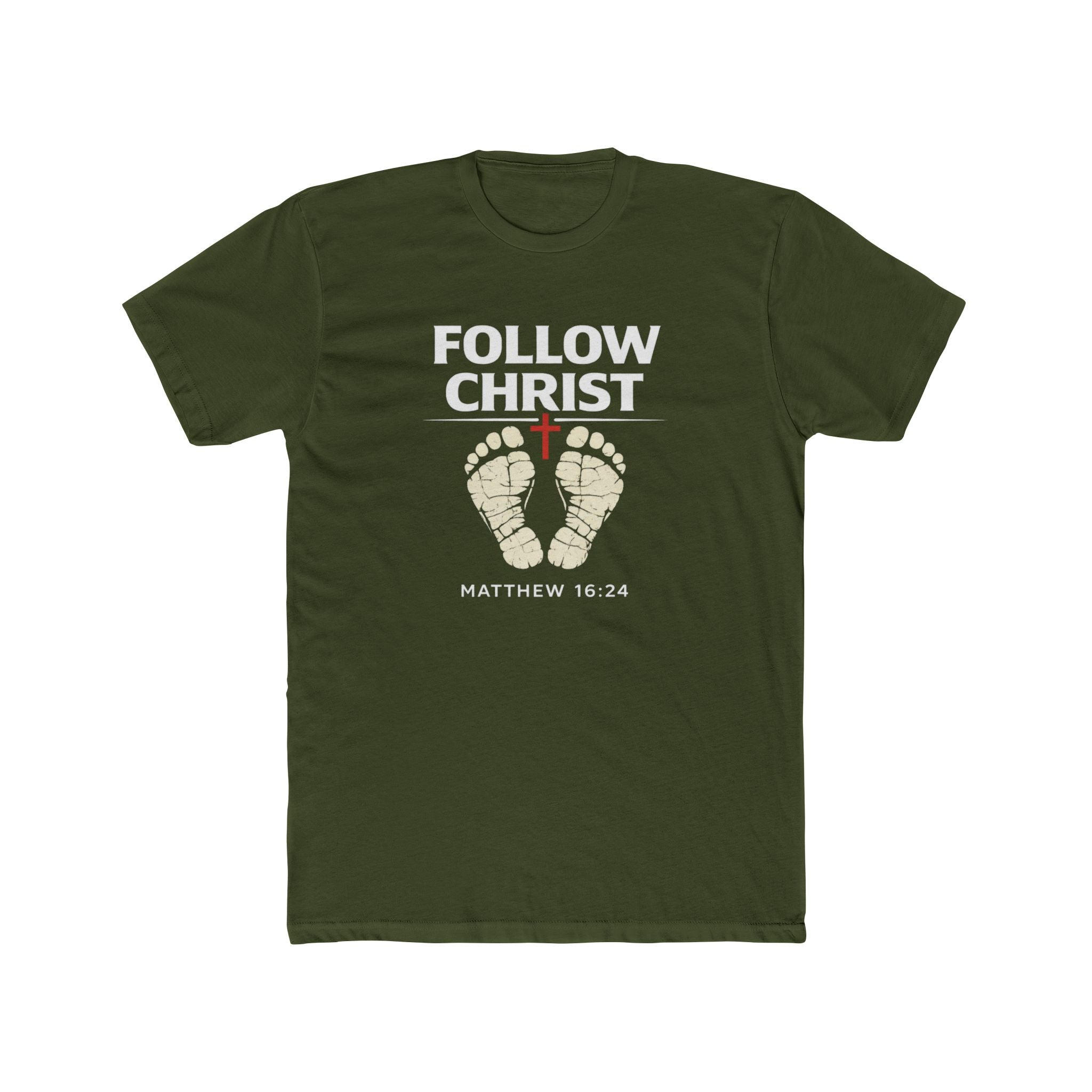 Follow Christ T‑Shirt — Matthew 16:24 Christian Faith Tee