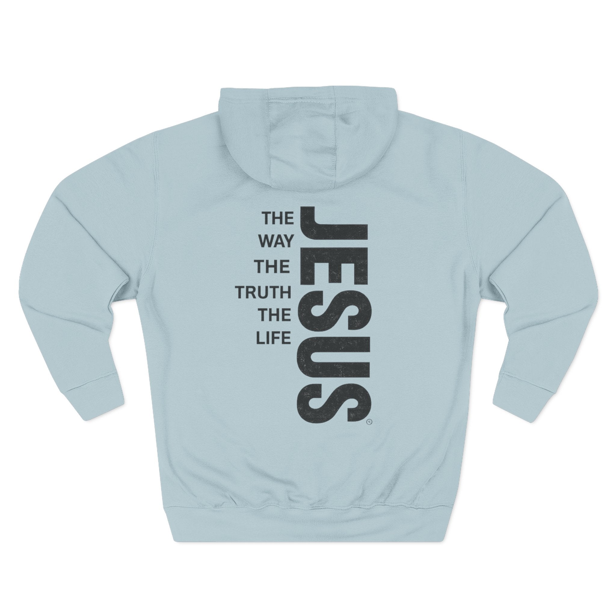 Jesus Vertical Text Hoodie — The Way The Truth The Life Christian Hoodie