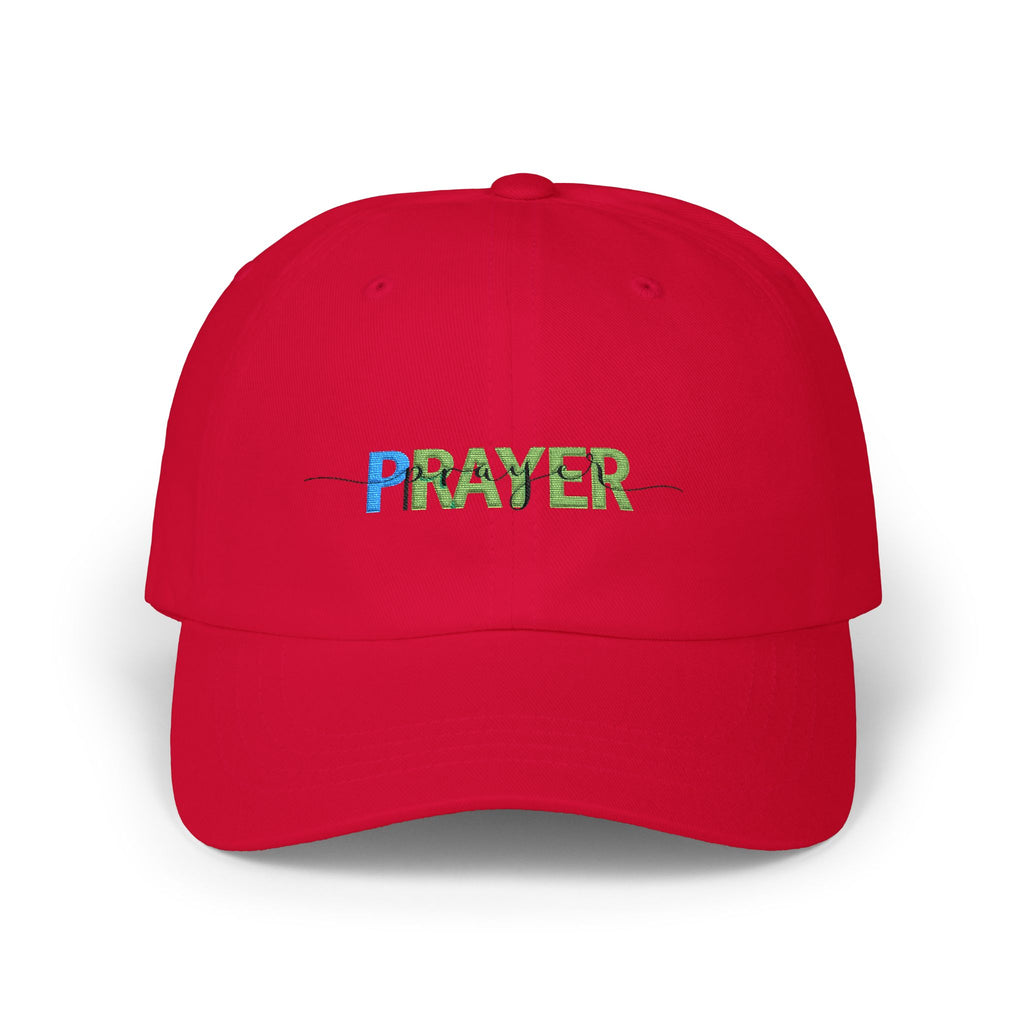 Prayer Dad Cap — Embroidered Floral 'PRAYER' Baseball Hat