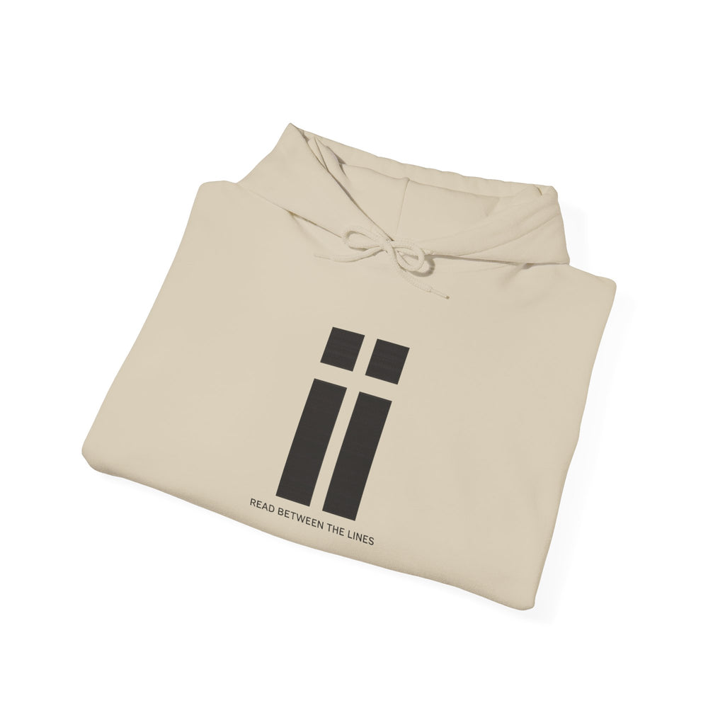 Womens Minimalist 'ii' Logo Hoodie Subtle Monochrome Graphic Pullover