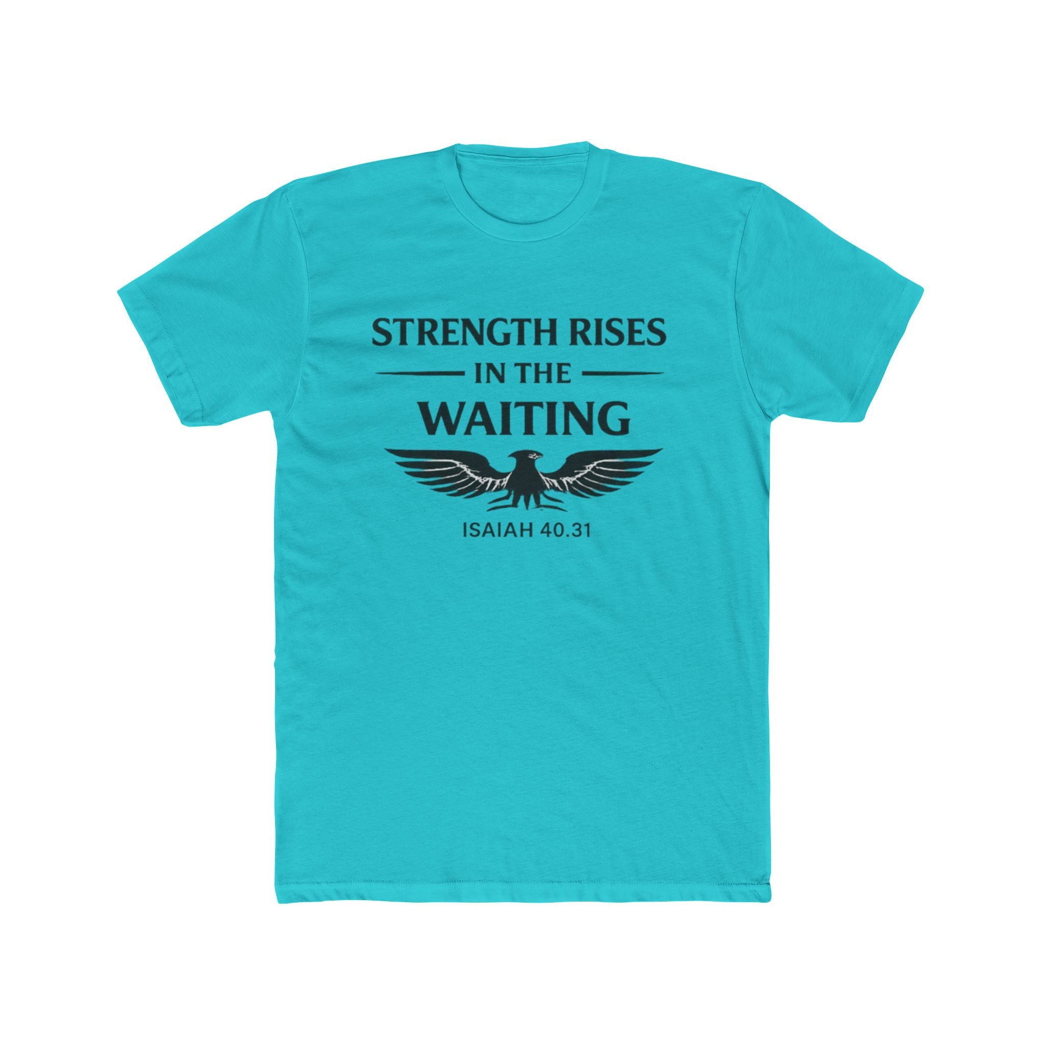 Strength Rises In The Waiting T-Shirt | Eagle Shield Graphic