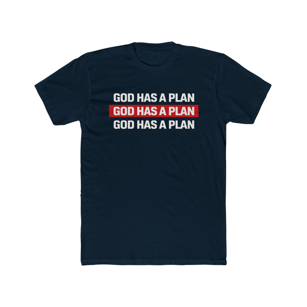 Mens God Has A Plan Tee - Inspirational Christian Message Shirt